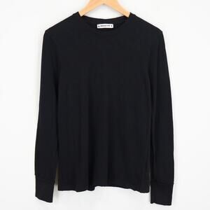 American Giant Women's Premium Slub Long Sleeve Crew Tee Black Size Small NWOT